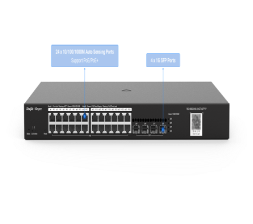 Picture of RG-NBS3100-24GT4SFP, 28-Port Gigabit Layer 2 Cloud Managed Non-PoE Switch
