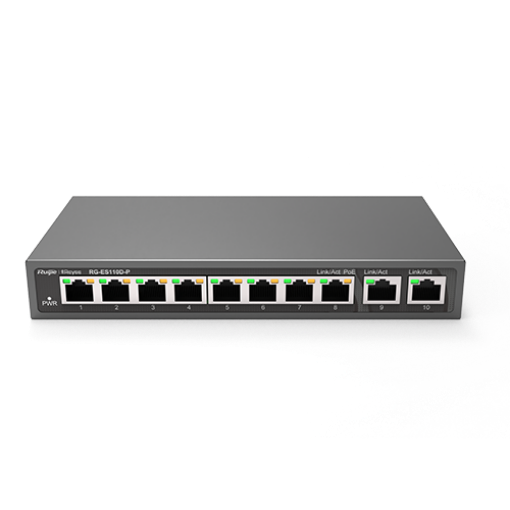 Picture of Ruijie RG-ES110D-P, 8-port 10/100Mbps Desktop Unmanaged Switch