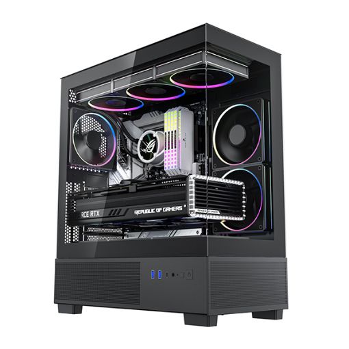 Dark Ghost X6 Fish Tank Without Screen Fixed RGB ATX Mid Tower Desktop Gaming Casing